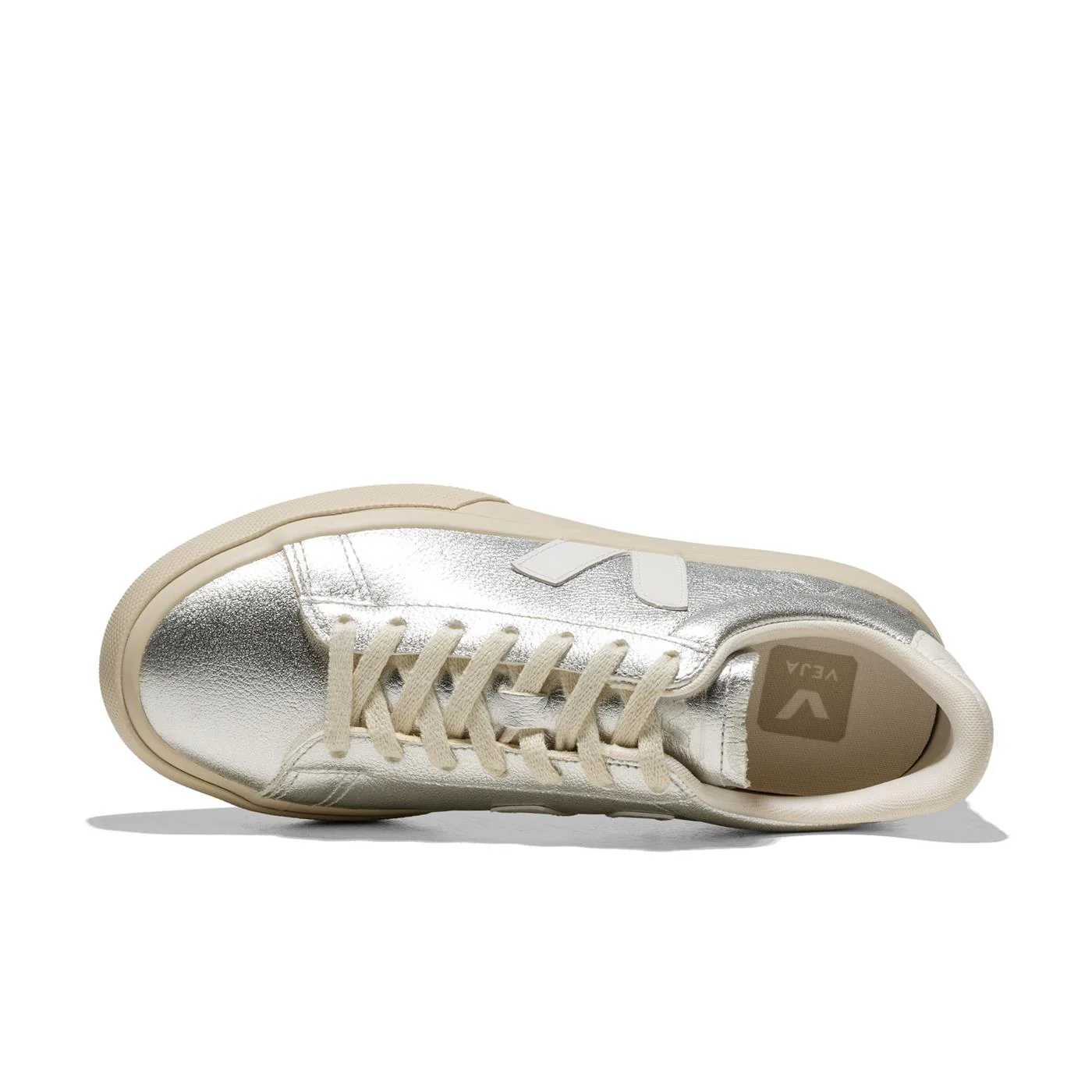Veja Campo Chromefree Leather Silver/White - Image 5