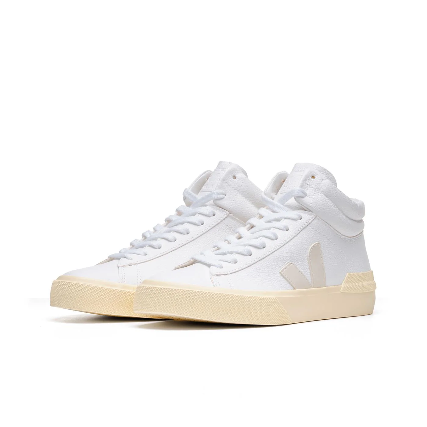 Veja Minotaur Chromefree Leather Extra-White/Pierre/Butter - Image 3