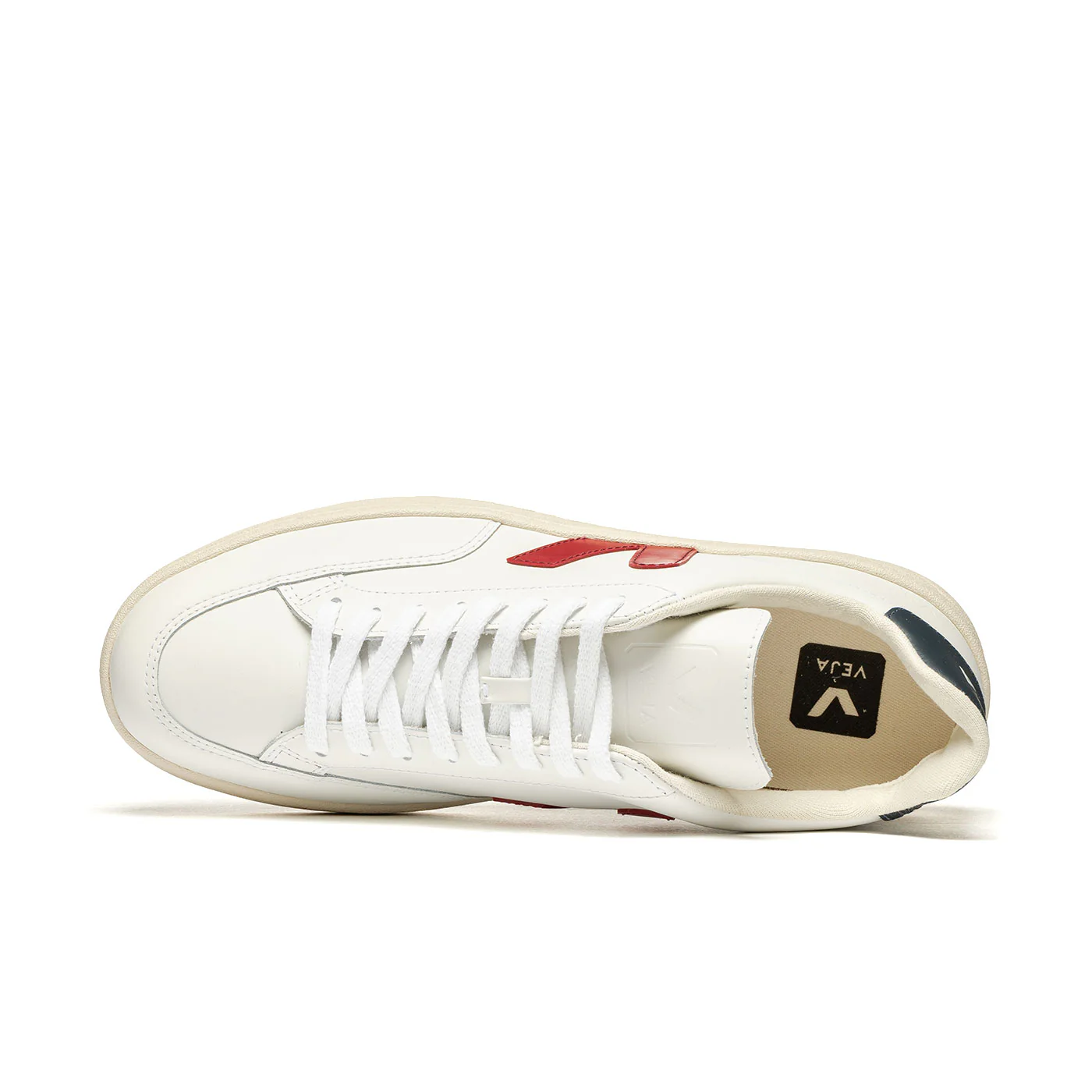 Veja V-12 Leather Extra White/Marsala-Nautico - Image 5
