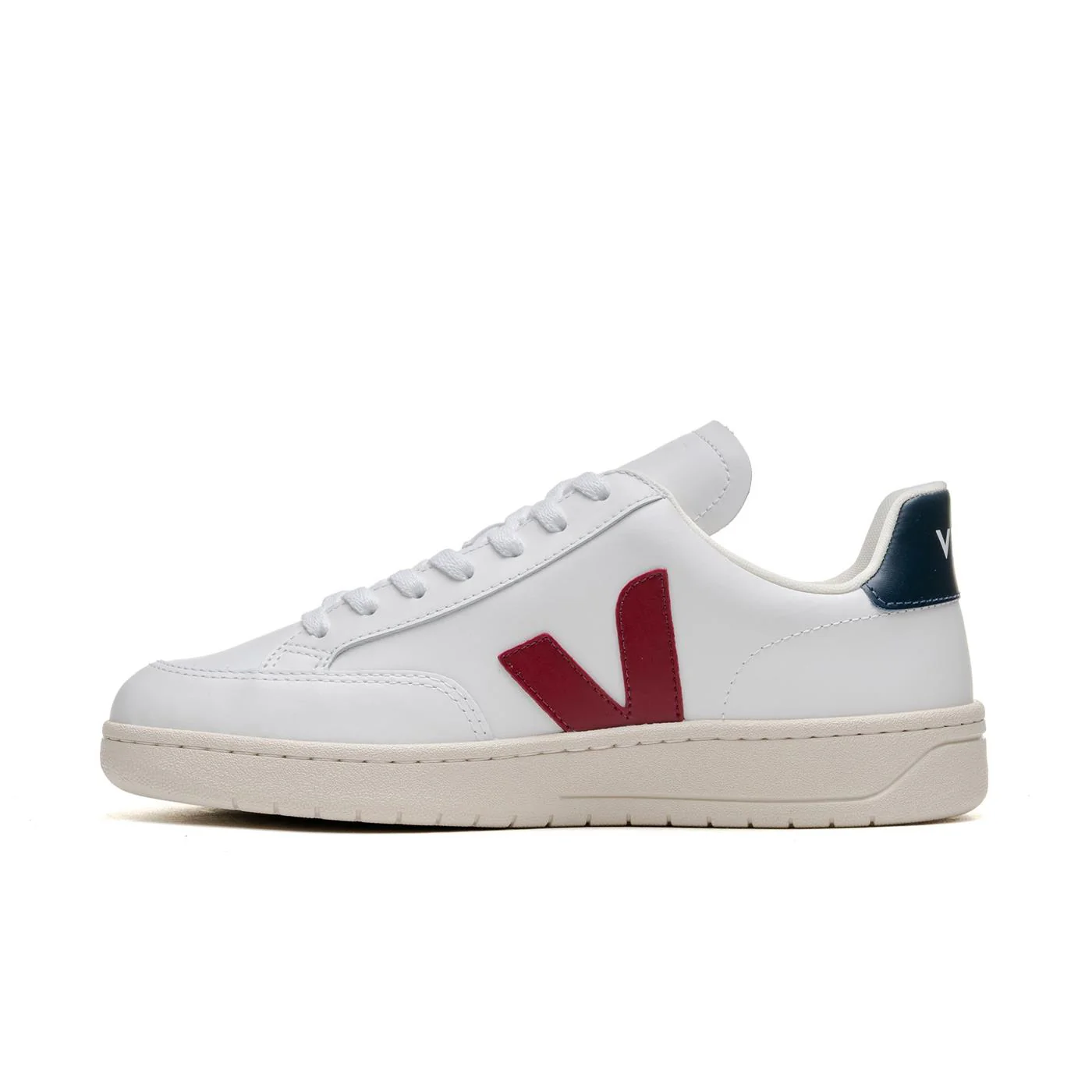Veja V-12 Leather Extra-White/Marsala - Image 2