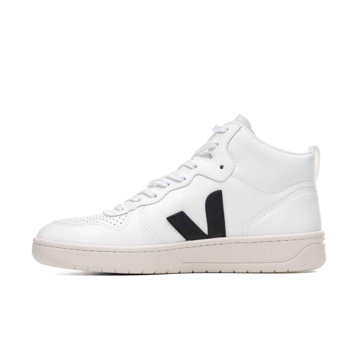 Veja V-15 Leather Extra-White/Black - Image 2