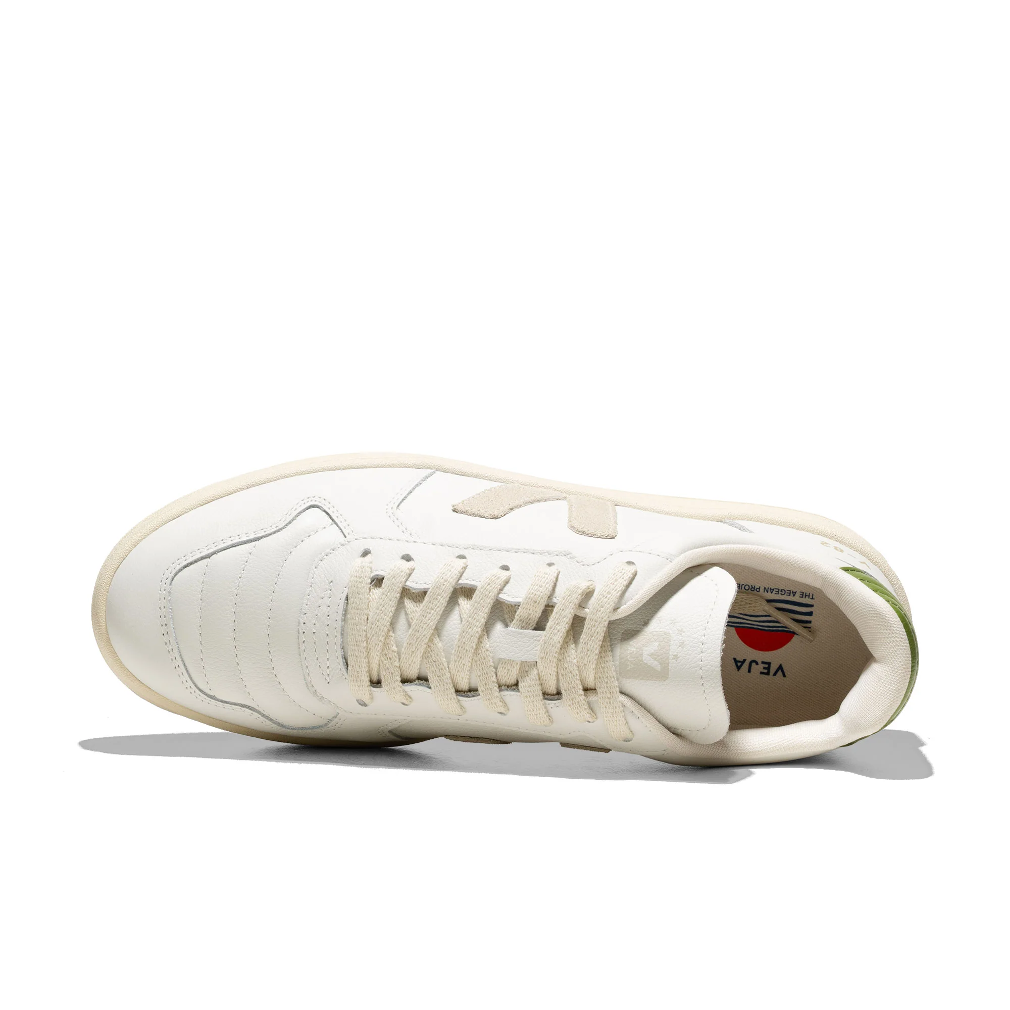 Veja V-82 Leather White/Pierre/Kiwi - Image 5