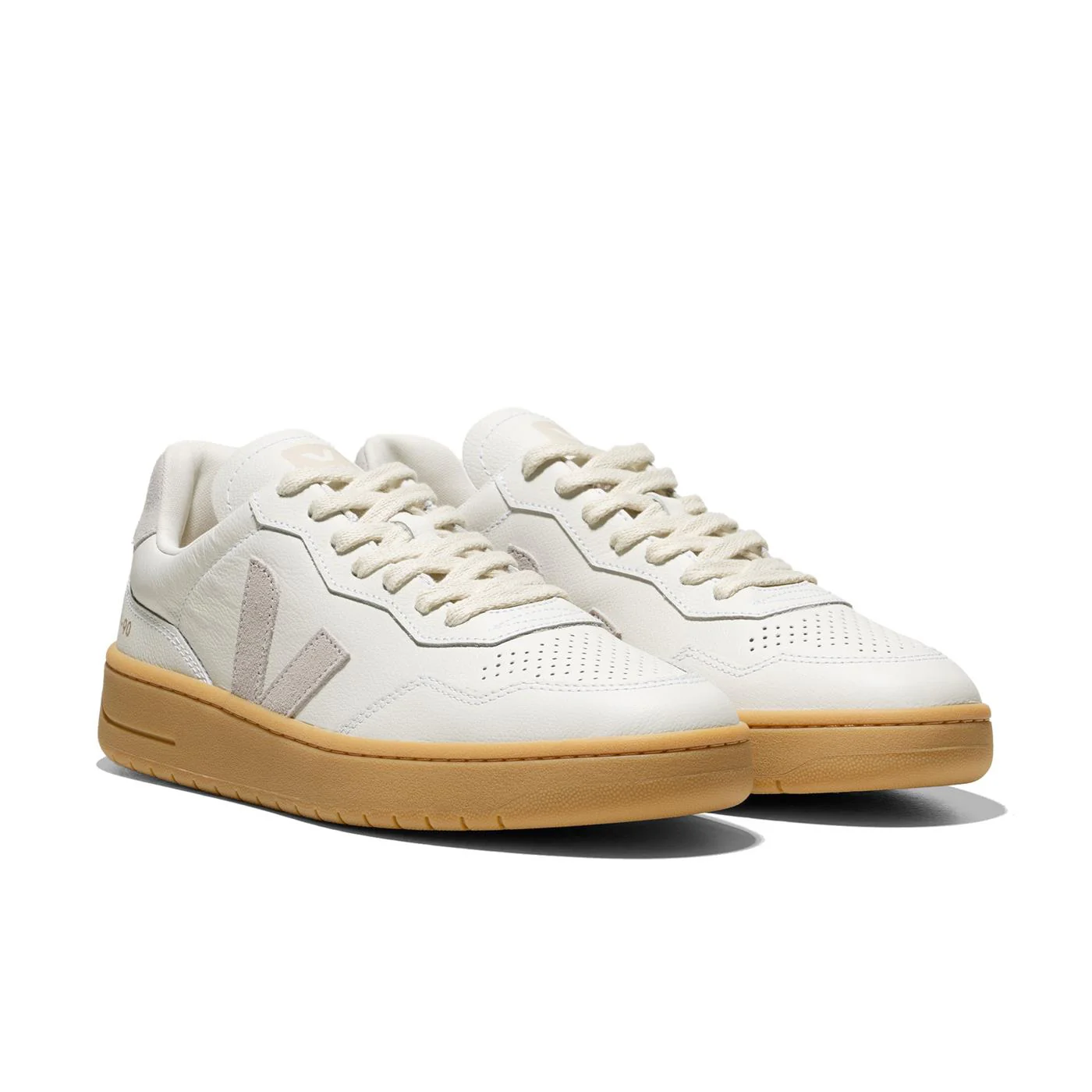 Veja V-90 O.T. Leather White/Light Grey/Natural - Image 2