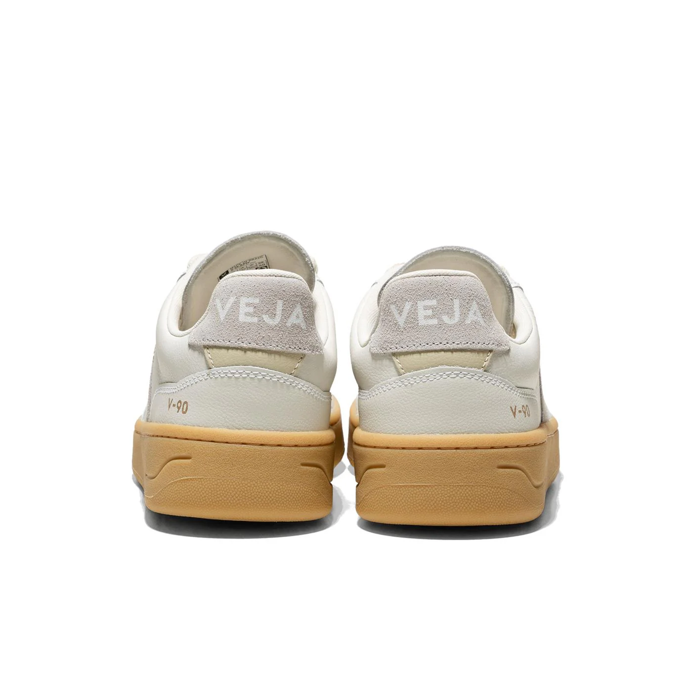 Veja V-90 O.T. Leather White/Light Grey/Natural - Image 4
