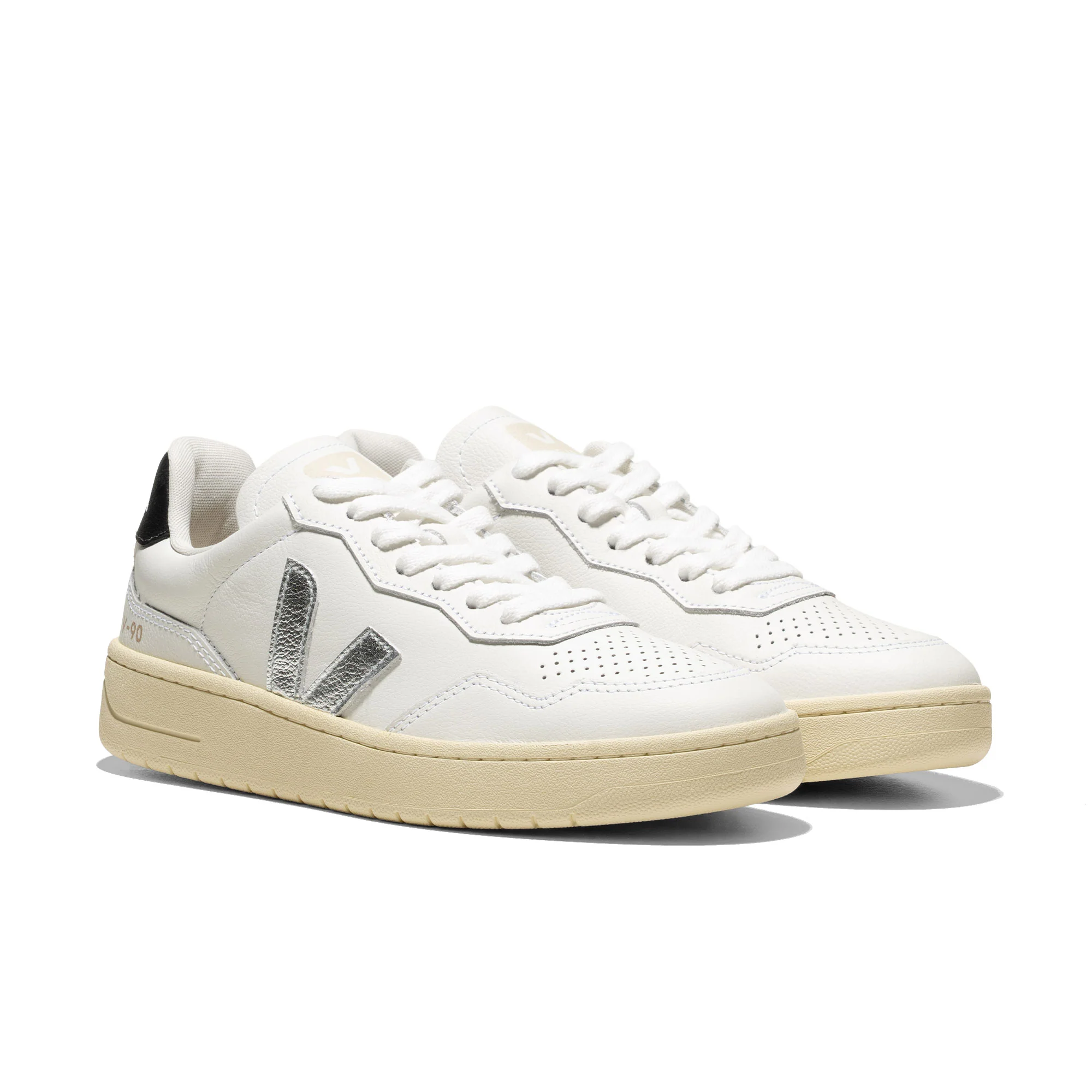 Veja V-90 O.T. Leather White/Silver/Black - Image 2