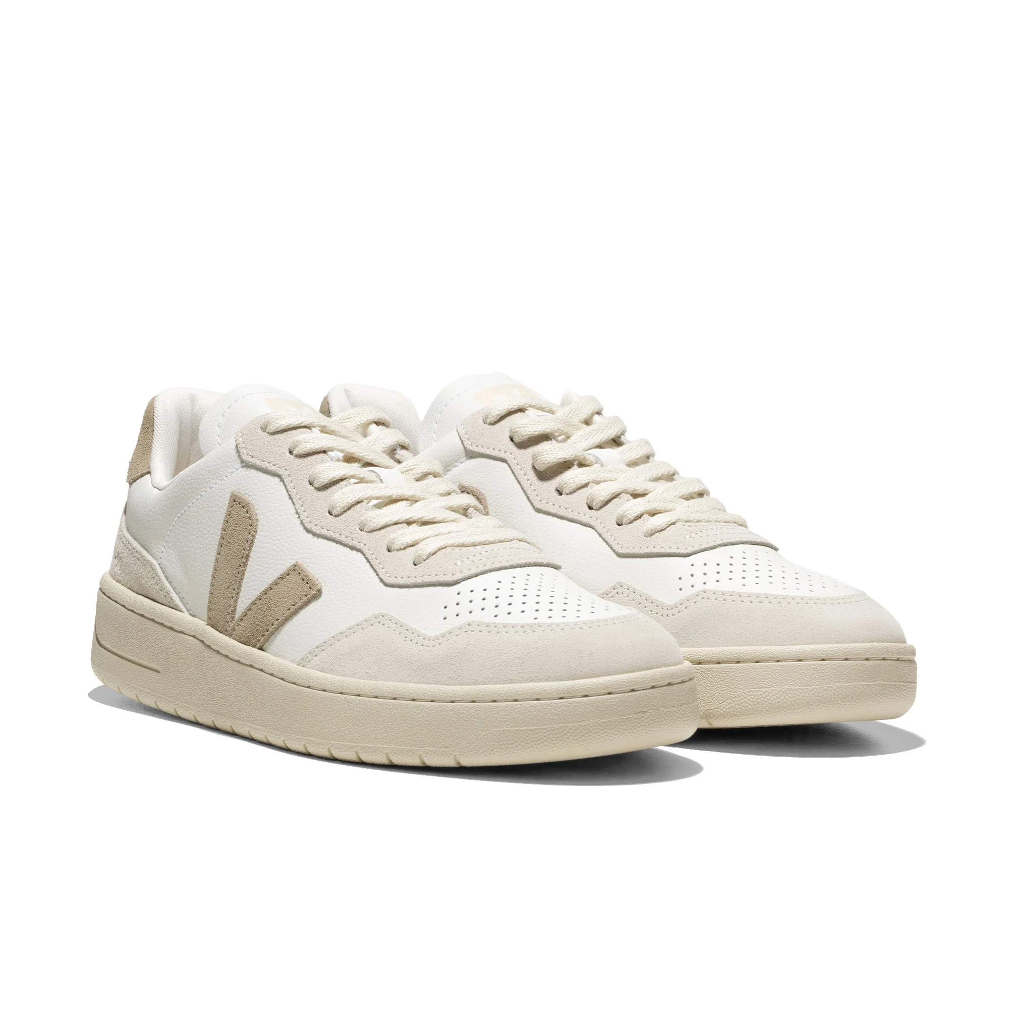 Veja V-90 O.T. Leather White/Taupe - Image 2