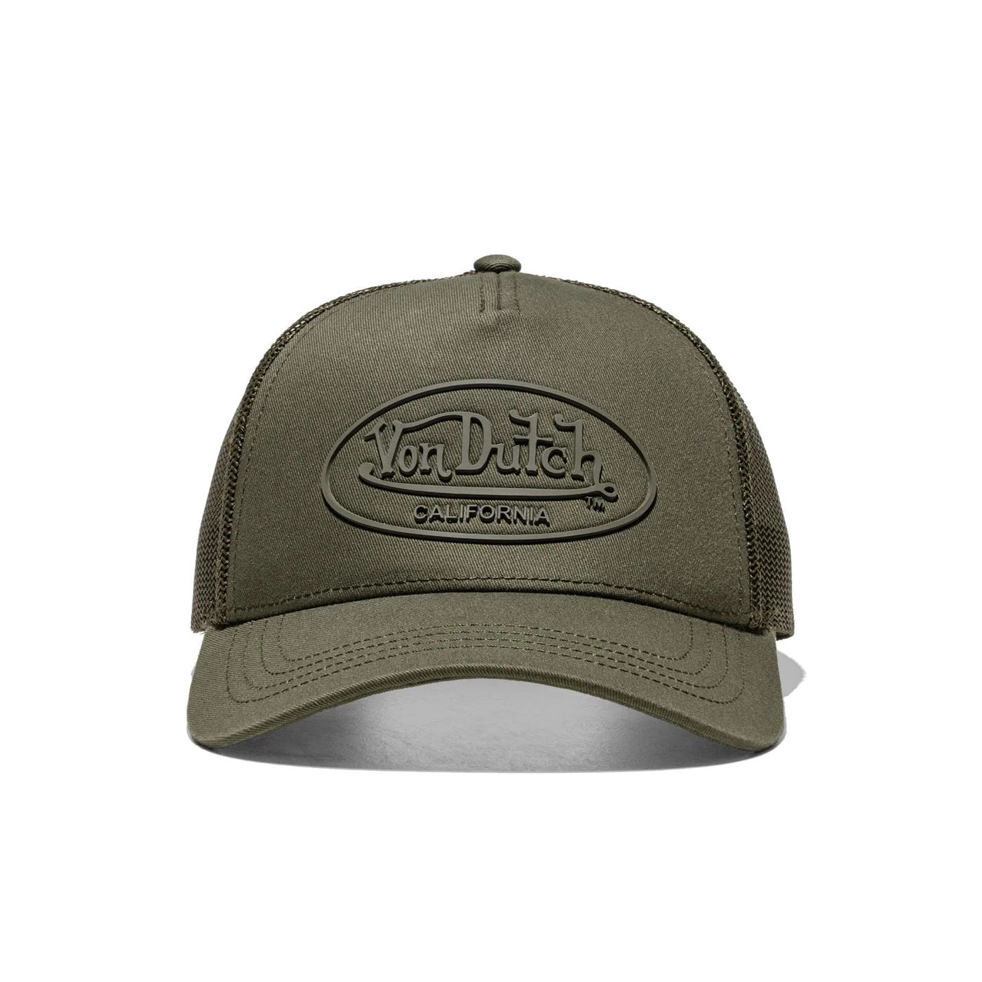 Von Dutch Logo Trucker Cap Olive Green