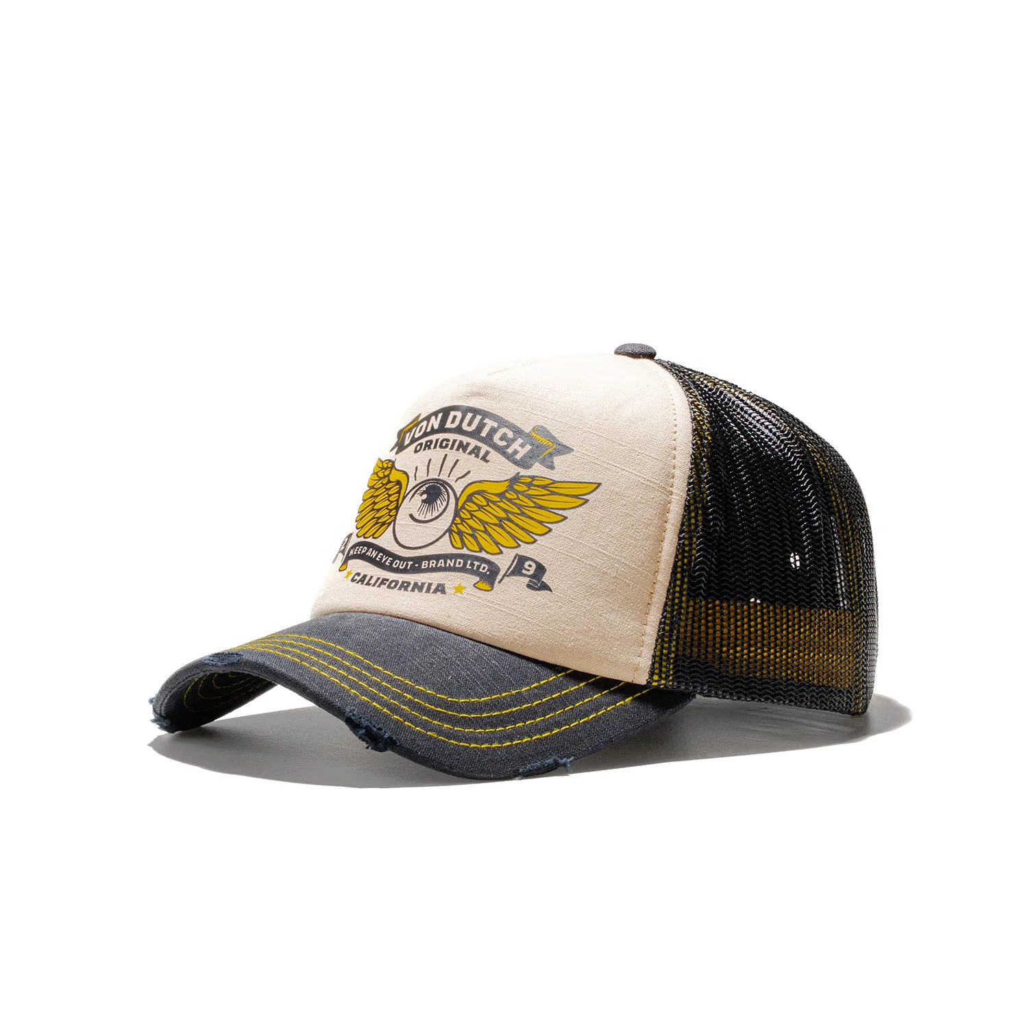 Von Dutch Trucker Cap Beige/Black - Image 2