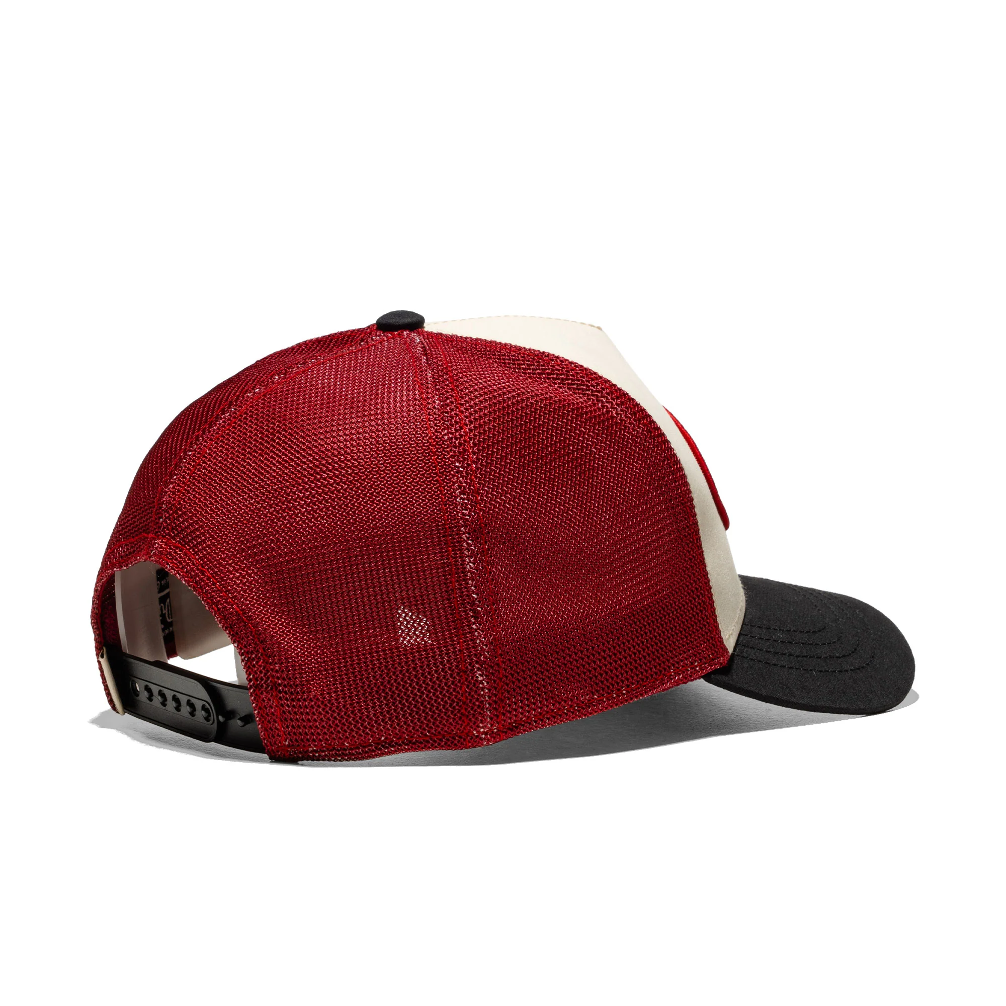 Von Dutch Trucker Cap Beige/Burgundy/Black - Image 3