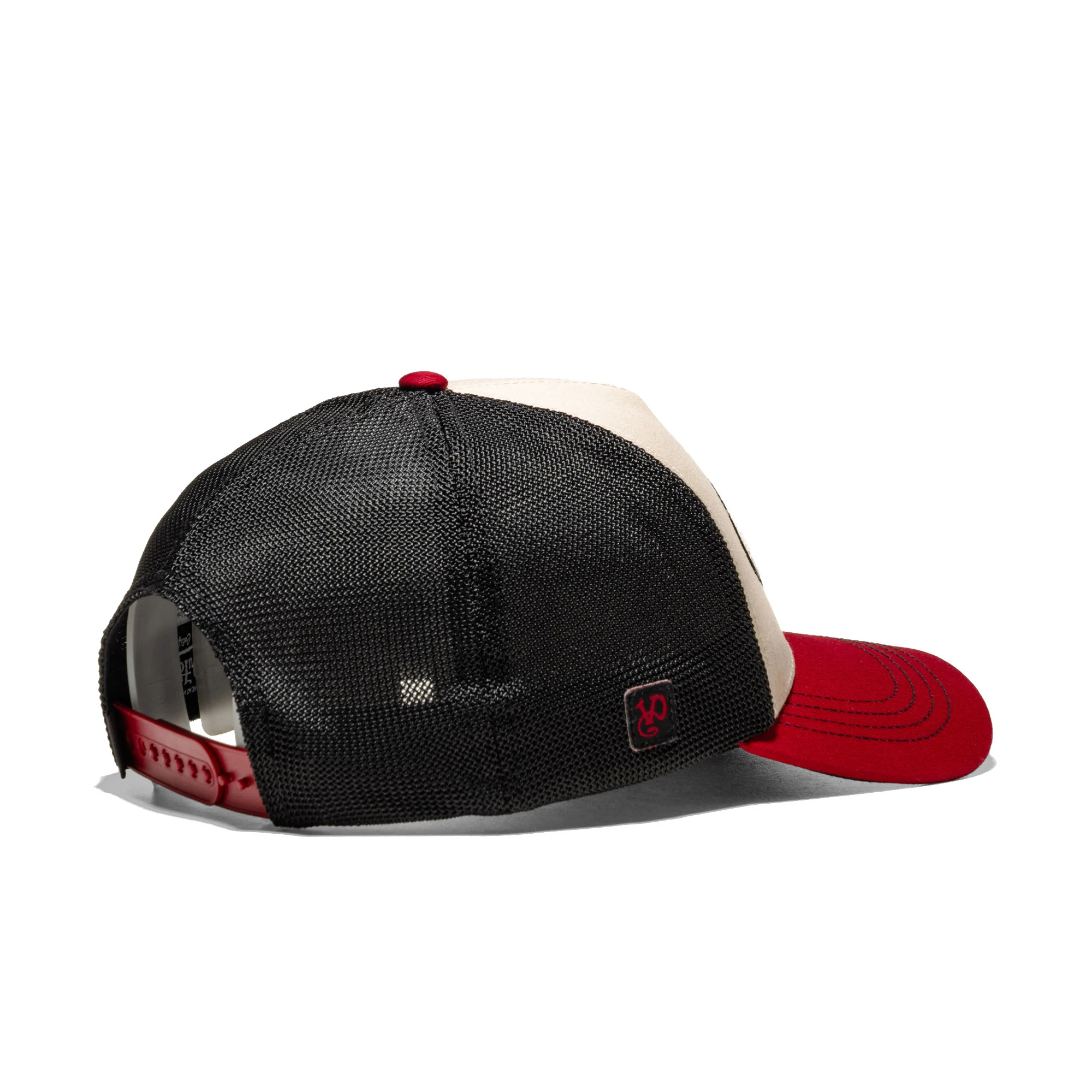 Von Dutch Trucker Cap Beige/Red/Black - Image 3