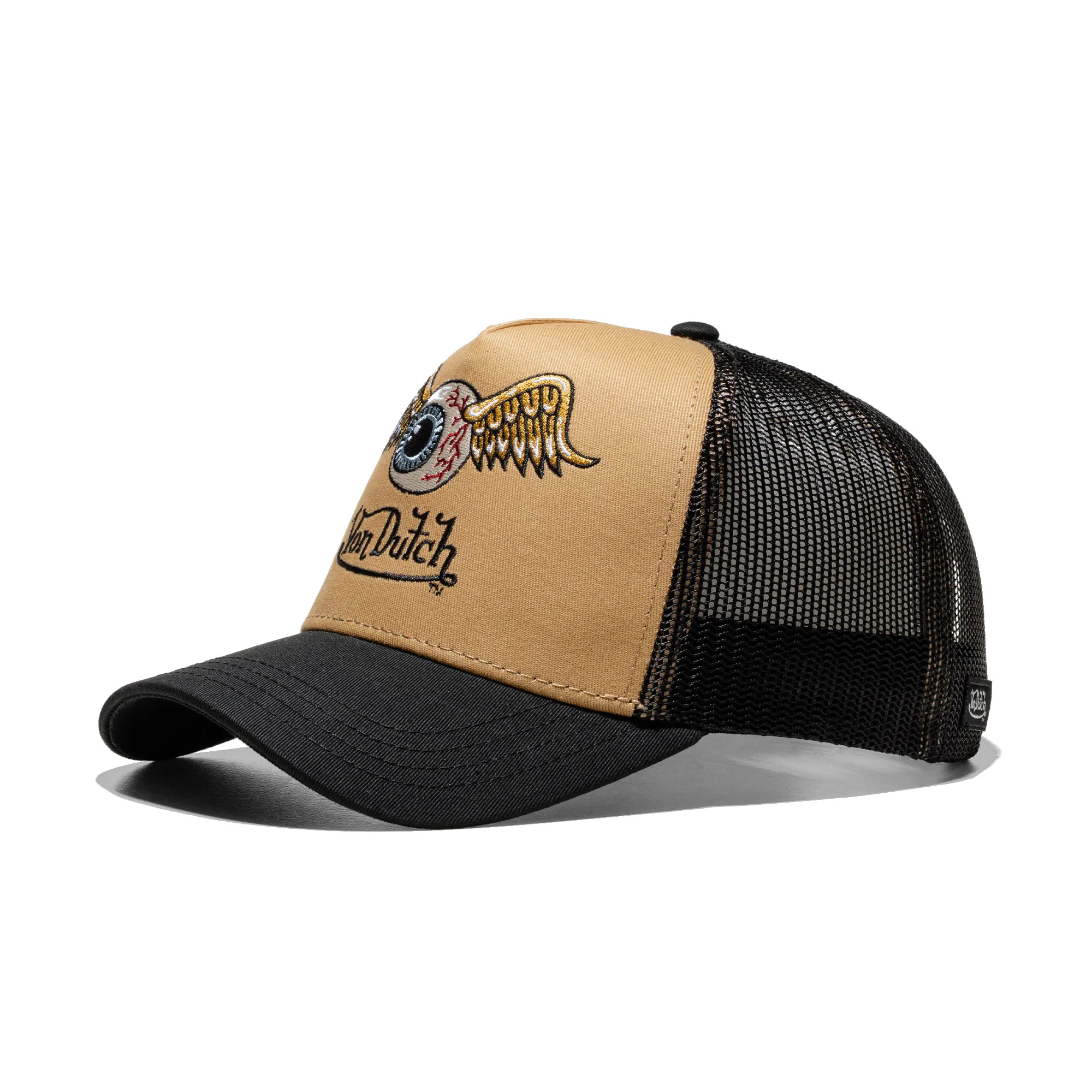Von Dutch Trucker Cap Black/Beige - Image 2